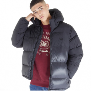 75% off adidas Originals Mens Regen Padded Hooded Down Jacket Black/​Black @ MandM