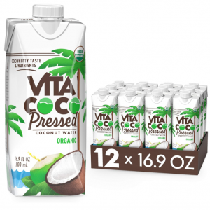 Vita Coco Organic Coconut Water, 16.9 Fl Oz (Pack of 12) @ Amazon