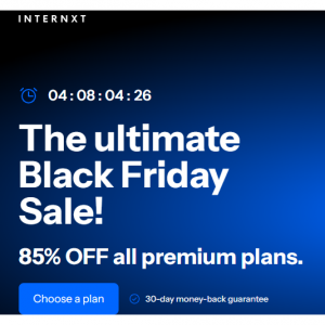 Internxt Black Friday Sale 85% off all premium plans, 2TB only $18