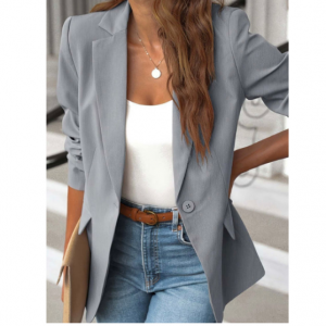 50% Off Casual Loose Plain Blazer @ Just Fashion Now