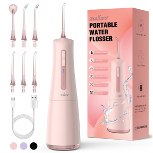 Sejoy Cordless Water Flosser, Professional Dental Teeth Cleaner, 300mL Tank @ Walmart