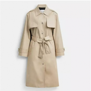 Coach Double Gun Flap Snap Trench
