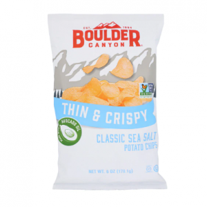 Boulder Canyon Avocado Oil Thin & Crispy Potato Chips Classic Sea Salt -- 6 oz