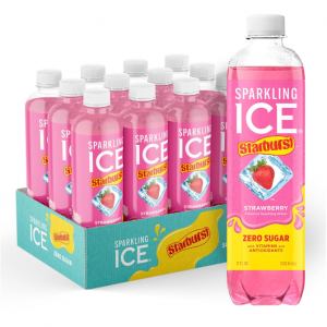 Sparkling Ice STARBURST Strawberry, Zero Sugar, 17 fl oz Bottles (Pack of 12) @ Amazon