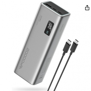 CUKTECH 15 Power Bank, 100W 20000mAh Portable Laptop Charger for $31.84 @Amazon