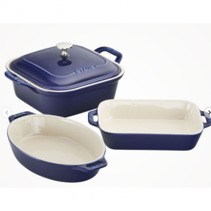 Staub 4-pc, Mixed Baking Dish Set, dark blue