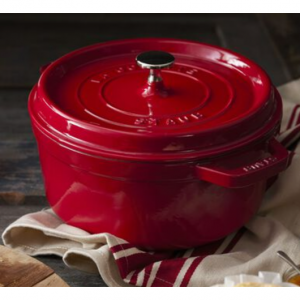 Staub 铸铁荷兰锅圆形炖锅 4 夸脱，圆形