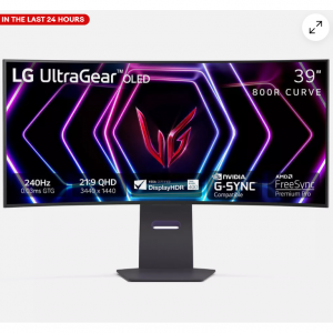 buydig eBay旗舰店 - LG Ultragear  39" 2K 21:9 240Hz OLED 800R 曲面显示器 ，折上再减$300 