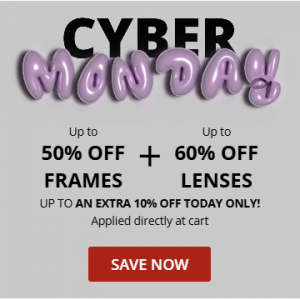 Black Friday Week: Up to 50% Off Frames + Up to 60% Off Lenses @ FramesDirect