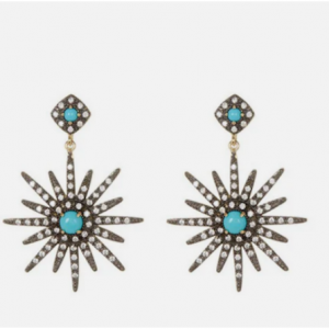 Adornia starburst earrings silver