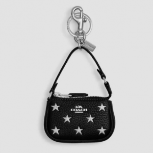 Coach Outlet mini nolita bag charm with star print