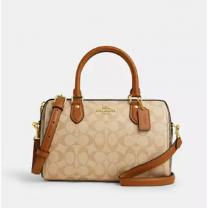 Coach Rowan Satchel Bag In Blocked Signature Canvas