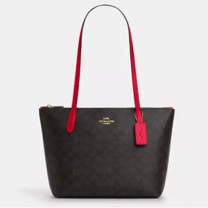 Coach Fiona Zip Tote Bag In Signature Canvas