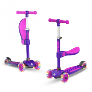 Gotrax KS3 Kids Kick Scooter, LED Lighted Wheels, Adjustable Height Handlebars @ Amazon