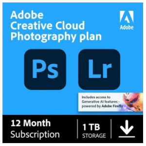 Adobe Creative Cloud Photography 1年訂閱(PS+LR) 帶1TB雲存儲 限時好價 @ Newegg