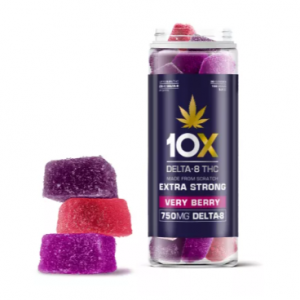 25mg Delta 8 THC Gummies - Very Berry - 10X