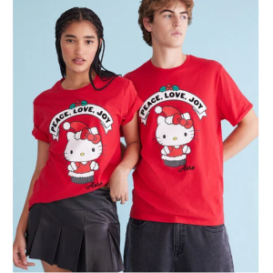 Aeropostale Hello Kitty Santa Oversized Graphic Tee
