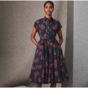 35% Off Signature Rose A-Line Belted Shirt Dress @ Brooks Brothers 