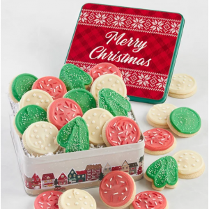 Merry Christmas Buttercream-Frosted Cookie Gift Tin