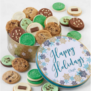 Happy Holidays Assorted Cookie Gift Tin