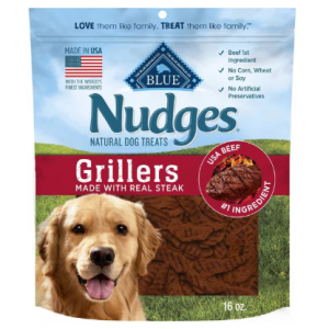 Blue Buffalo Nudges Grillers Steak Natural Dog Treats