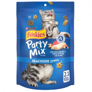 Friskies Party Mix Beachside Crunch Ocean Whitefish & Seafood Flavor Crunchy Cat Treats