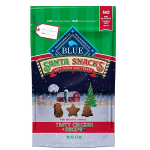 Blue Buffalo Christmas Santa Snacks Soft & Chewy Dog Treats, Natural Holiday Morsels, Tasty Chicke