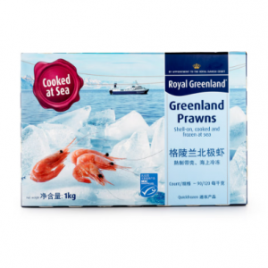 Royal Greenland 野生海捕鲜甜北极甜虾(剥壳即食)冷冻 2.2 磅