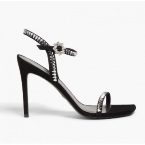 70% Off Stuart Weitzman Gem Cut 100 Embellished Suede Sandals @ THE OUTNET UK