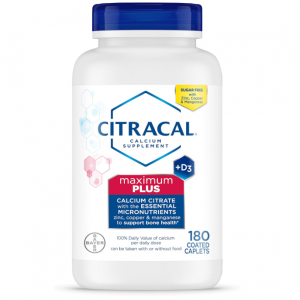 Citracal Maximum Plus, 650 mg Calcium Citrate, 180 Count @ Amazon