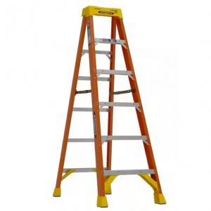 Werner 6 ft. Fiberglass Step Ladder (10 ft. Reach Height) with 300 lb. Load Capacity Type IA Duty 