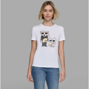 Karl Lagerfeld Paris Karl And Choupette Fan Tee T恤
