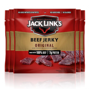 Jack Link's Beef Jerky, Original, Multipack Bags – 0.625 oz (Pack of 5) @ Amazon