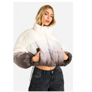 65% Off Ombre Puffer Jacket @ booho