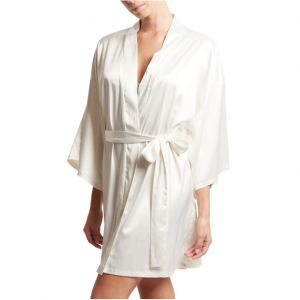 Hanky Panky Satin Sleep Robe Light Ivory Sale
