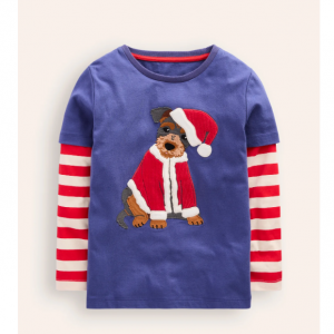 Boden Applique Mock Sleeve T-shirt 套头长T