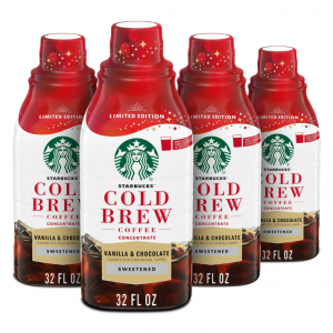 Starbucks Sweetened Vanilla & Chocolate Irish Cream Cold Brew Coffee Concentrate 4 pack @ Walmart