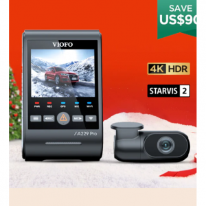 VIOFO A229 PRO 2路前后4K+2K HDR双行车记录仪