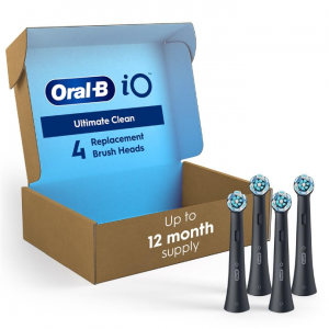 Oral-B iO系列电动牙刷替换刷头 4支装 黑色 @ Amazon