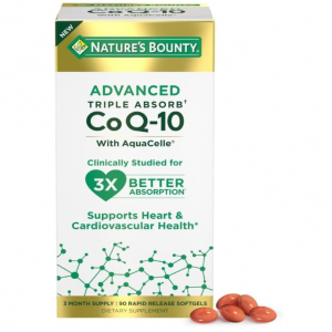 Nature's Bounty Advanced Triple Absorb Co Q-10, Rapid Release Softgels, 90 Ct @ Amazon