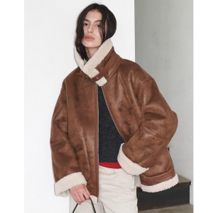 LOEUVRE Oversized Shearling Mustang 夹克