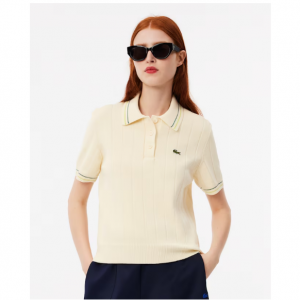 Lacoste Canada官网 Ribbed针织Polo衫6折热卖