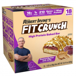 FITCRUNCH Snack Size Protein Bars, Designed by Robert Irvine, 6-Layer Baked Bar, 18 Bars @ Amazon