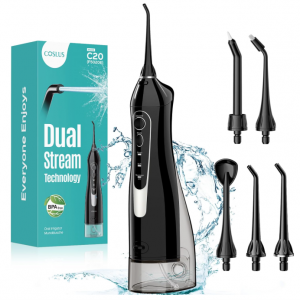 COSLUS Water Dental Flosser Teeth Pick: Portable Cordless Oral Irrigator 300ML @ Amazon