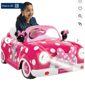 $75 off Huffy Disney Minnie Mouse Battery-Powered Ride-On Car, 6V, Kids Ages 3+ @Walmart