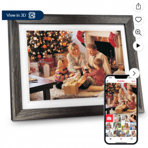 50% off Jazeyeah 10.1" 32GB Memory Wood WiFi Smart Digital Photo Frame @Walmart