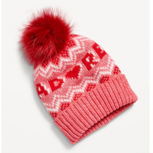 Old Navy Fair Isle Pom-Pom Beanie for Women 毛線帽