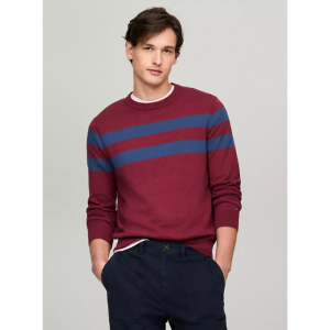 70% OFF Tommy Hilfiger Double Stripe Crewneck Sweater 