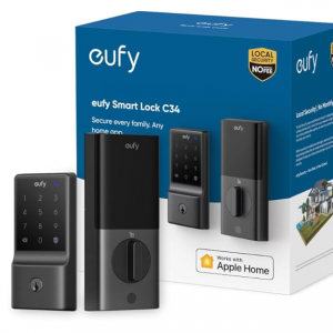 $60 off eufy Smart Lock C34, Keyless Entry Door Lock with Apple Home Ecosystem @Amazon