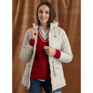 COZY QUILTED HOODED COAT